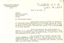 [Carta] 1949 mayo. 12, [México] [a] Gabriela Mistral, Jalapa