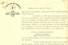 [Carta] 1949 jun. 13, Vicuña [a] Gabriela Mistral, Santa Bárbara, California