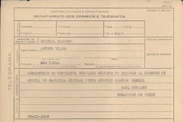 [Telegrama] 1945 nov. 23, [Brasil] [a] Arthur Viana, Sao Paulo