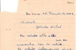 [Carta] 1949 dic. 4, La Serena, [Chile] [a] Gabriela Mistral