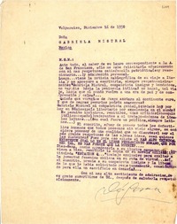 [Carta] 1950 dic. 16, Valparaíso [a] Gabriela Mistral, México