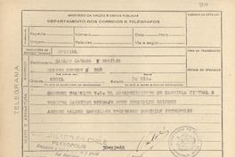 [Telegrama] 1945 nov. 30, Petrópolis [a] Carlos Cavaco, Río de Janeiro