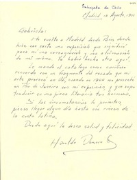 [Carta] 1951 ago. 12, Madrid [a] Gabriela Mistral