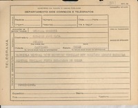 [Telegrama] 1945 nov. 20, [Brasil] [a] Senador José Maza, Santiago, Chile