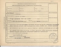 [Telegrama] 1945 nov. 30, Petrópolis, Brasil [a] Jorge de Lima, Rio de Janeiro, [Brasil]