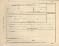 [Telegrama] 1945 nov. 19, [Brasil] [a] José Galvez, Lima, Perú