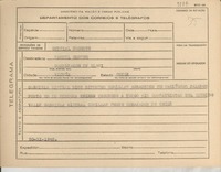 [Telegrama] 1945 nov. 20, [Brasil] [a] Samuel Cortés, Vicuña, Chile