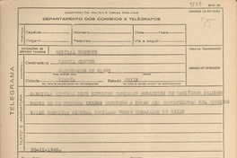 [Telegrama] 1945 nov. 20, [Brasil] [a] Samuel Cortés, Vicuña, Chile