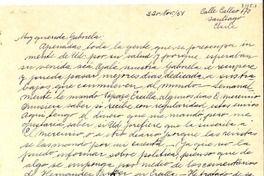 [Carta] 1951 nov. 22, Santiago, Chile [a] Gabriela [Mistral]