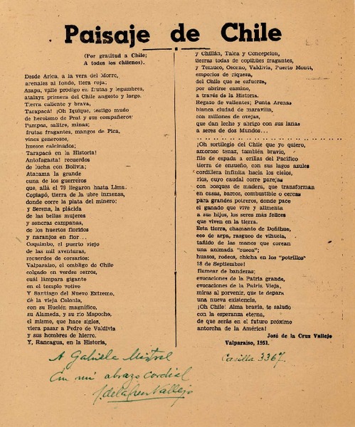 [Poema] Paisaje de Chile