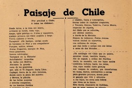 [Poema] Paisaje de Chile