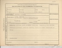 [Telegrama] 1945 nov. 21, [Brasil] [a] Angel Cruchaga, Santiago, Chile