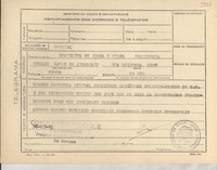 [Telegrama] 1945 nov. 30, Petrópolis, Brasil [a] Brasilita de Souza e Silva, Río de Janeiro