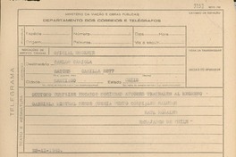 [Telegrama] 1945 nov. 23, [Brasil] [a] Carlos Cariola, Santiago, Chile