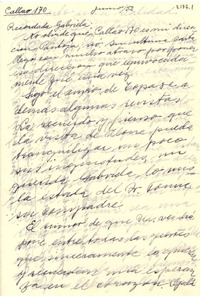 [Carta] 1952 jun., Santiago, Chile [a] Gabriela [Mistral]