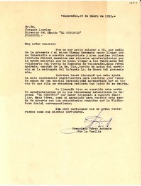 [Carta] 1953 ene. 24, Valparaíso, Chile [a] Joaquín Lepeley, [Valparaíso], [Chile]