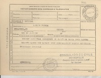 [Telegrama] 1945 dic. 13, Petrópolis, Brasil [a] Leonor Posada, Rio de Janeiro, [Brasil]