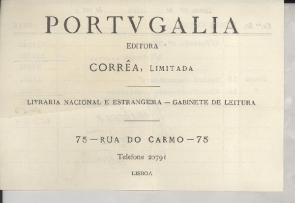 [Recibo] 1936 junho 29, Lisboa, Portugal [a] [Gabriela] Mistral