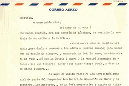 [Carta] 1954 ago. 18, Chillán, Chile [a] Gabriela Mistral