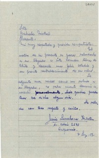 [Carta] 1954 sep. 7, Valparaíso, [Chile, a] Gabriela Mistral