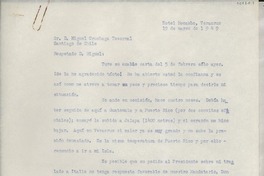 [Carta] 1949 mar. 19, Veracruz, [México] [a] Miguel Cruchaga Tocornal, Santiago de Chile