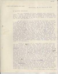[Carta] 1934 ago. 30, Barcelona, [España] [a] Gabriela Mistral