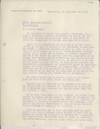 [Carta] 1934 nov. 29, Barcelona, [España] [a] Gabriela Mistral, Madrid