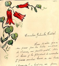 [Carta] 1954 sept., Chimbarongo, [Chile] [a] Gabriela Mistral