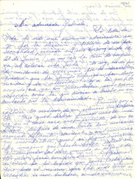 [Carta] 1955 ago. 27, Talca, [Chile] [a] Gabriela Mistral
