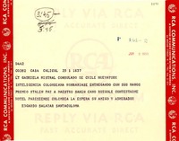 [Telegrama] 1955 jun. 2, Cali, Colombia [a] Gabriela Mistral, Nueva York, [Estados Unidos]