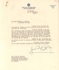 [Carta] 1938 nov. 22, La Habana [a] Gabriela Mistral
