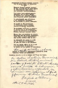 [Carta] 1946 abr. 11, Jesús del Monte, [Cuba] [a] Gabriela Mistral