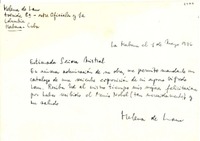 [Carta] 1946 mayo 1, Habana, Cuba [a] [Gabriela] Mistral