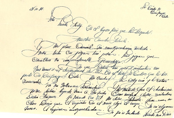 [Carta] 1938 dic. 20, Cienfuegos, Cuba [a] Lucila Godoy
