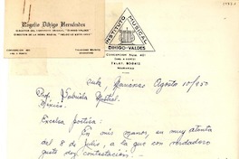 [Carta] 1950 ago. 10, Marianao, [Cuba][a] Gabriela Mistral, México D.F.
