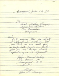 [Carta] 1947 jun. 18, Camajuaní, [Cuba] [a] Lucila Godoy, San Francisco, California