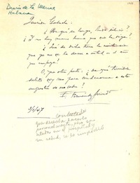 [Carta] 1947 ene. 3, [La Habana, Cuba] [a] Gabriela Mistral