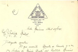 [Carta] 1948 abr. 28, Marianao, Cuba [a] Gabriela Mistral, EE.UU