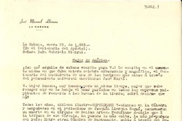 [Carta] 1953 ene. 28, La Habana, [Cuba] [a] Gabriela Mistral