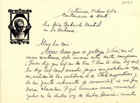 [Carta] 1953 feb. 4, Artemisa, Cuba [a] Gabriela Mistral, La Habana