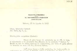 [Carta] 1953 ago. 17, La Habana [a] Gabriela Mistral, New York, EE.UU
