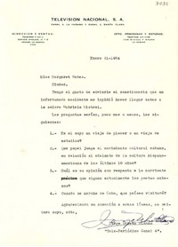[Carta] 1954 ene. 21, La Habana, Cuba [a] Margaret Bates, La Habana