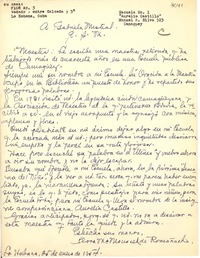 [Carta] 1954 ene. 25, La Habana [a] Gabriela Mistral