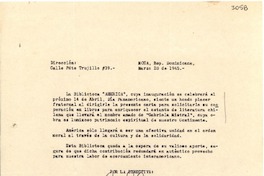 [Carta] 1945 mar. 28, Moca, Rep. Dominicana [a] [Gabriela Mistral]