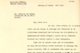 [Carta] 1954 ene. 25, La Habana [a] Sr Alvarez de Cañas, La Habana