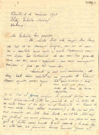 [Carta] 1938 nov. 3, Quito, [Ecuador] [a] Gabriela Mistral, Habana, [Cuba]