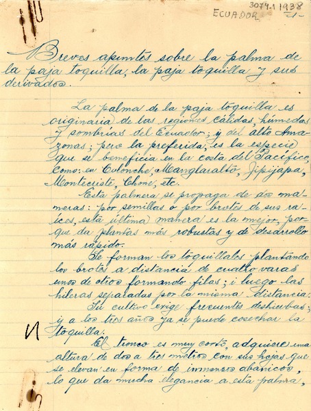 [Carta] 1938 ago. 31, Santa Elena, [Ecuador] [a] Gabriela Mistral