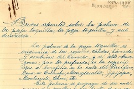 [Carta] 1938 ago. 31, Santa Elena, [Ecuador] [a] Gabriela Mistral