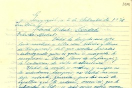 [Carta] 1938 sept. 2, Guayaquil [a] Gabriela Mistral, Guayaquil