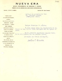 [Carta] 1942 nov. 5, Quito, Ecuador [a] Gabriela Mistral, Petrópolis, Brasil